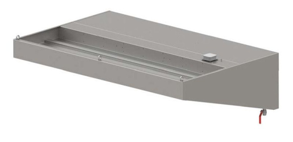 Stalgast Wandhaube "Expert Line", schrägform 3500 mm x 1000 mm mit LC2 Typ A Zyklonen-/Labyrinthfilter, WH351010