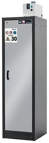 asecos Gefahrstoffschrank Basis-Line 30-63R, 565 mm, 3 Einlegeböden, Tür Silber (rechts), 3100706930076