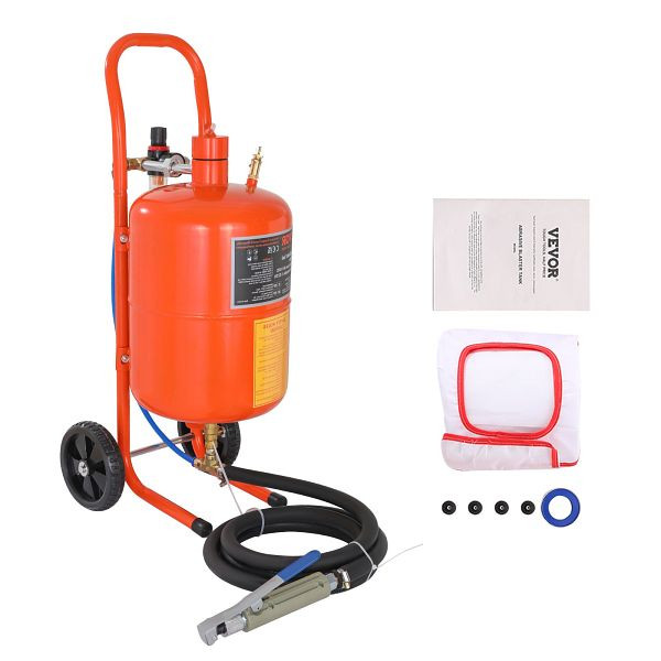 VEVOR Mobiles Sandstrahlgerät 18,92 L 243,84 cm Arbeitsschlauch 60–110 PSI Arbeitsdruck ideal zum Entfernen von Rost, Farbe, Flecken, PSG5JL6125PS7XJMJV0