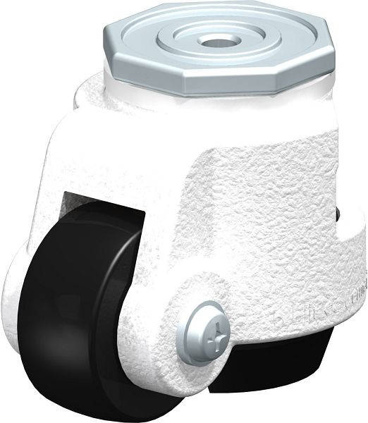 Blickle HRIG-POA 63G Heberolle mit integriertem Feststellfuß & Rückenloch (Innengewinde), Polyamid, Schwarz, 757013