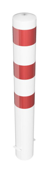 Schake Stahlrohrpoller Ø 152 x 3,2 mm ortsfest zum Einbetonieren feuerverzinkt / weiß beschichtet, feuerverzinkt, Gesamtlänge: 1200 mm, 40150B