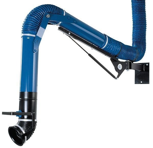asecos Quellenabsaugung Stahlblech glatt beschichtet 100 mm, Länge 3290 mm, 10166