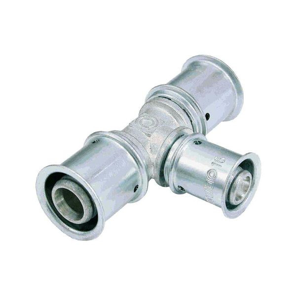 Multitubo Metall-Press-T-Stück 32x20x32mm, Messing verzinnt, reduziert 25051, 108119