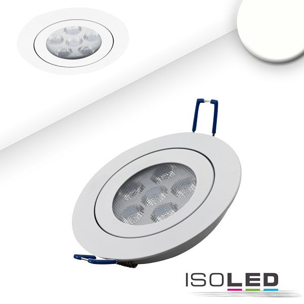 ISOLED LED Einbaustrahler, weiß, 15W, 72°, rund, neutralweiß, dimmbar, 112391
