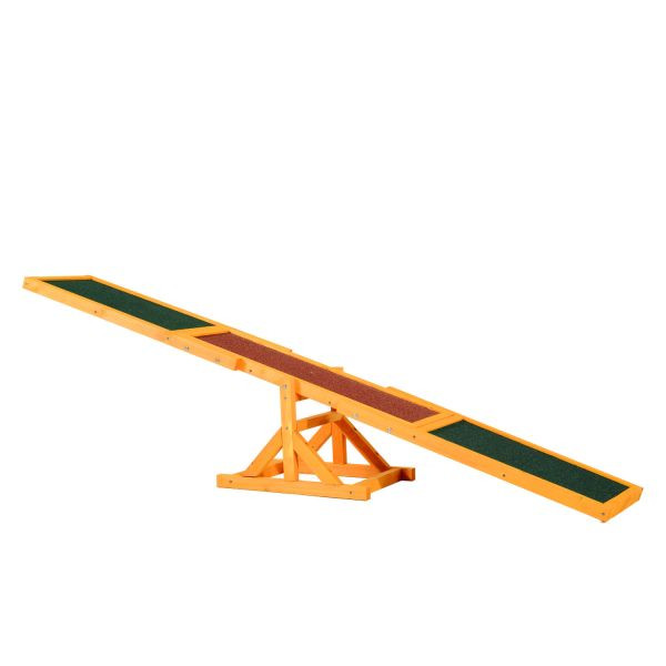 PawHut Hundewippe Hunde Agility Wippe 180 x 30 x 30 cm, D03-001