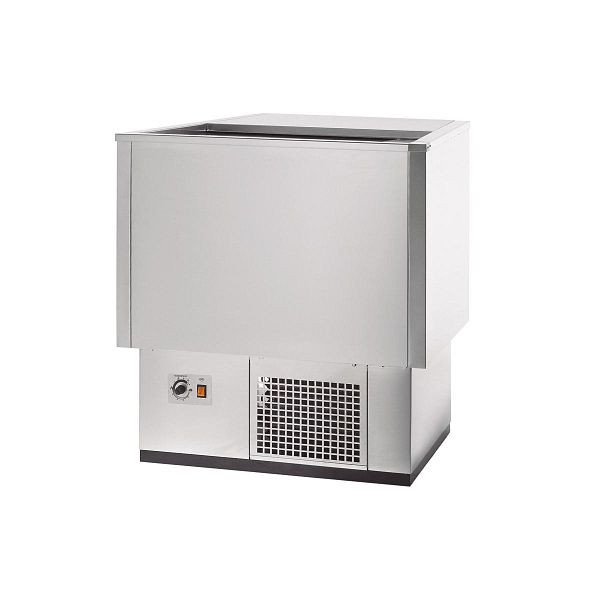 Vaiotec TOPLINE Getränkekühltruhe 550 Edelstahl mit Edelstahlschiebedeckel, 129 Liter, Breite: 705 mm, 11637