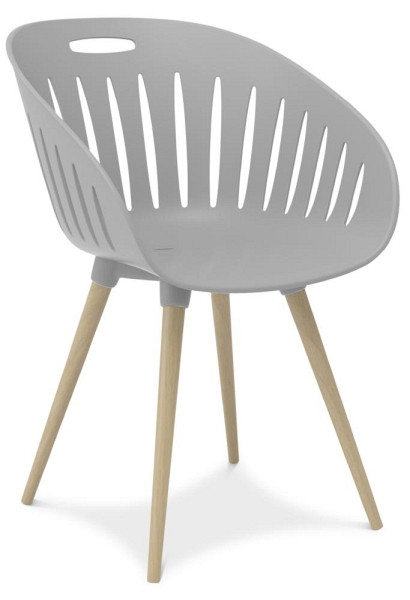 Deskin Schalenstuhl PALMA DV, Hellgrau, 540 x 570 x 810 mm, VE: 2 Stück, 348581