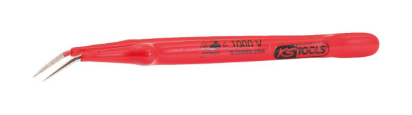KS Tools Pinzette mit Schutzisolierung, gebogen, 15,5mm, 117.1624