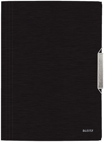LEITZ 3977 Eckspannermappe Style, A4, PP, satin schwarz, 3977-00-94