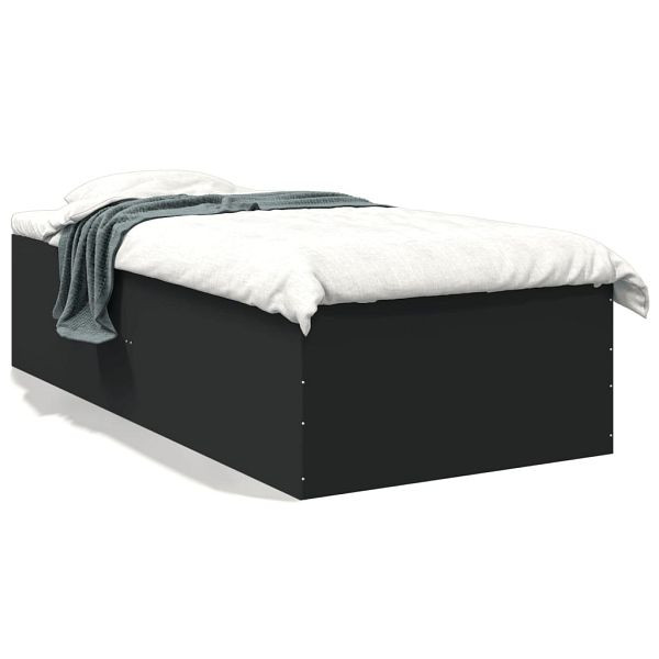 vidaXL Bettgestell Schwarz 90x200 cm Holzwerkstoff, 3280966