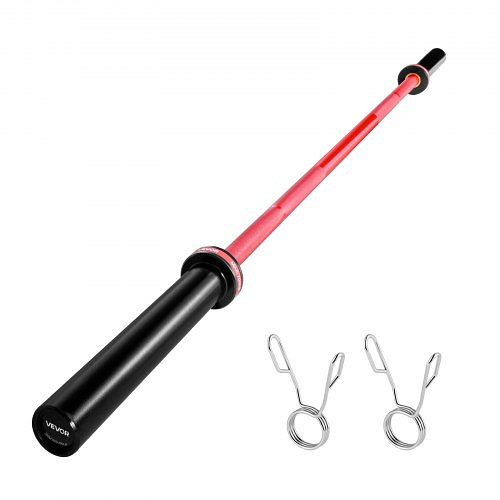 VEVOR Langhantelstange 180 cm mit geriffeltem Griff für 50 mm Hantelscheiben, 317,5 kg Tragkraft für Krafttraining, GLGGLG18MTCTSTQOL001V0