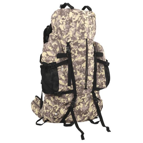 vidaXL Wanderrucksack Kamelbraun Tarnfarben 60 L Oxford-Gewebe, 4009964