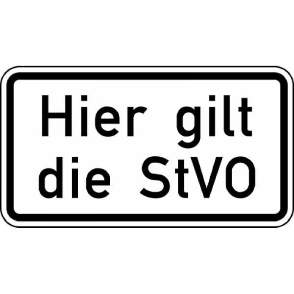 Stein HGS Hier gilt die StVO Nr. 2803, 750 x 412 mm, Alform, RA2, 2803-322