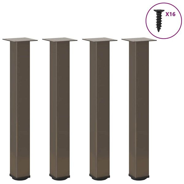 vidaXL Couchtischbeine 4 Stk. Naturstahl 72-74 cm Stahl, 4012471