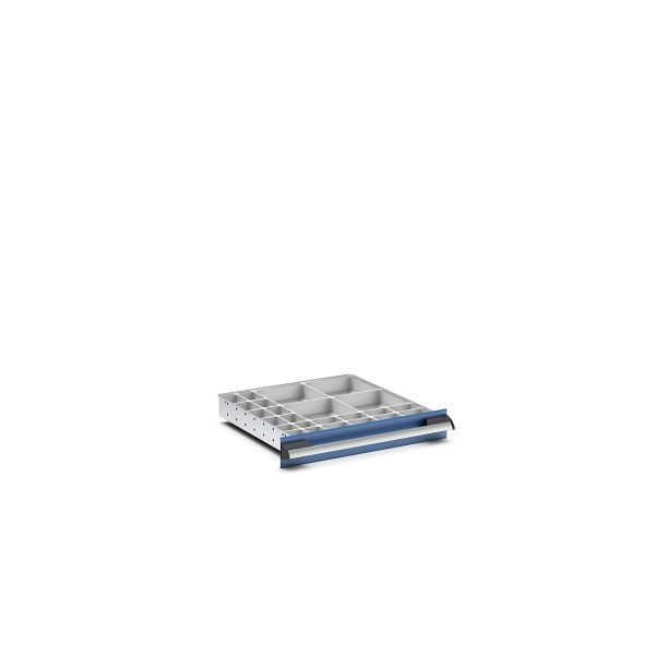 bott cubio Sortiment mit 24 Boxen, BxTxH: 525x525x50mm, Kunststoff / RAL 7035, 43020793