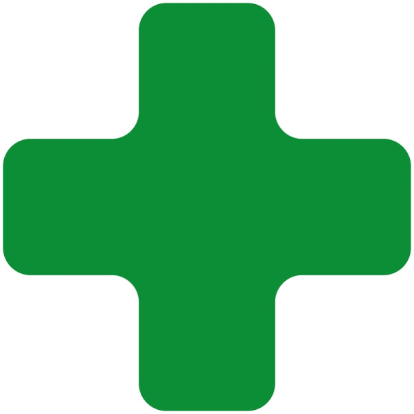 Eichner Stellplatzmarker "X-Stück", Schenkelbreite 50 mm, Länge 150x150 mm, für glatte Gründe innen, widerstandsfähig, grün, VE: 25 Stück, 9225-20031-030