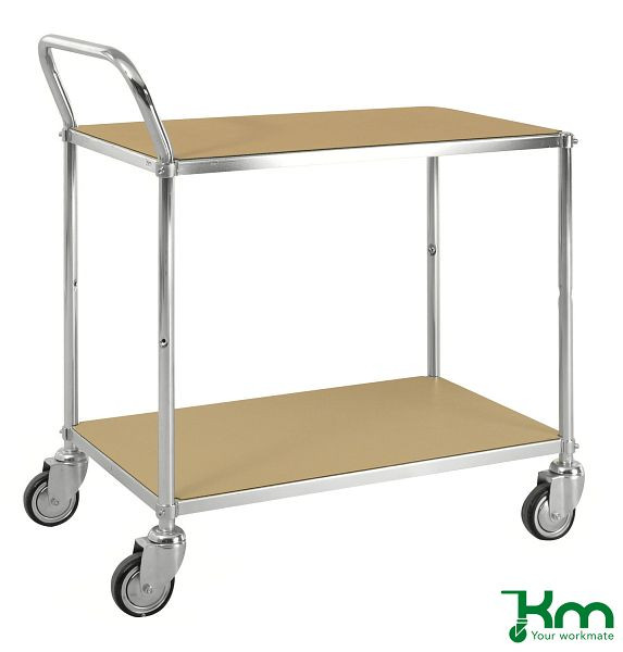 Kongamek ESD-Etagenwagen mit 2 Böden, 4 Lenkrollen, 2 davon mit Bremsen, KM172-ESDB