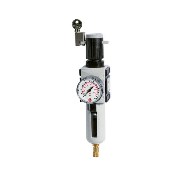 Riegler Filterregler »FUTURA«, PC-Behälter, SK, Manometer, BG 1, G 1/4, 0,1-1 bar, VA, 151784
