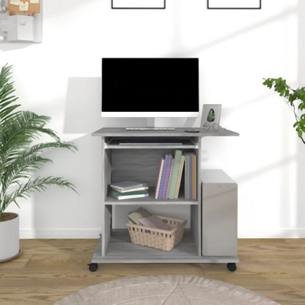 vidaXL Schreibtisch Grau Sonoma 80x50x75 cm Holzwerkstoff, 815544