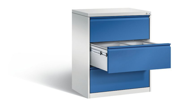 C+P Hängeregistraturschrank Acurado, H1045xB787xT590mm, Farbe: Lichtgrau / Enzianblau, Griffleiste, 12923-312 S10004