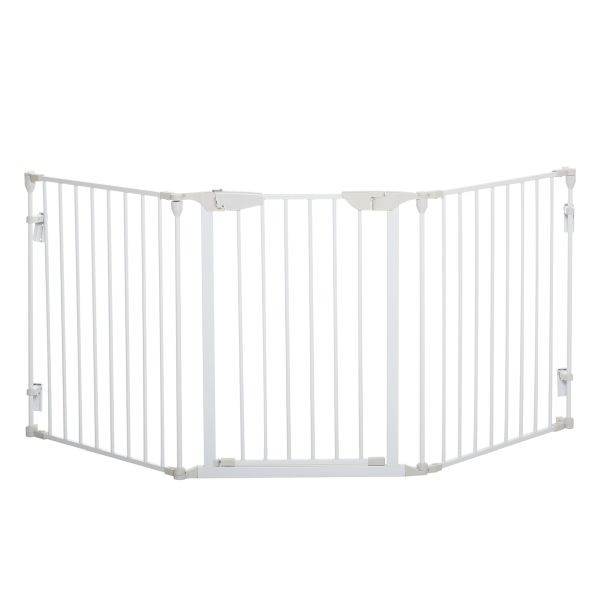 PawHut Absperrgitter für Hunde Schutzgitter Hundegitter 3 Elemente Kunststoff, D06-100V01WT