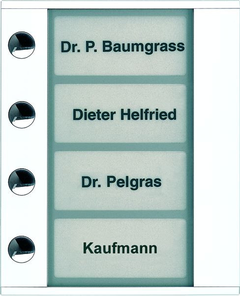 TCS Klingeltastenerweiterung für Audio Außenstation Serie PDS/AVD 4 Klingeltasten (linksbündig), AP weiß, PDT04-WS/04
