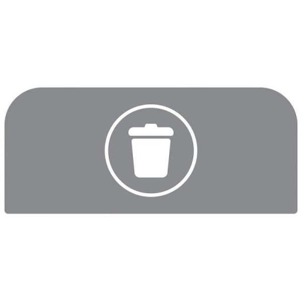 STEIN HGS Configure Recycling-Station Hinweistafel Abfall, grau, 57 Liter, FR, 84082.0005