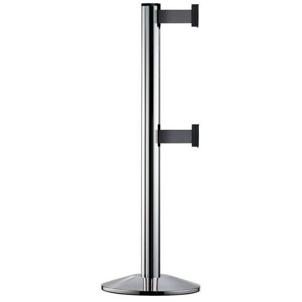 Stein HGS Personenleitsysteme -Beltrac Classic Double-, mobil, schwarz, blau, mit Sicherheits-Gurtendstücken (selbstlösend), 11253-sw303