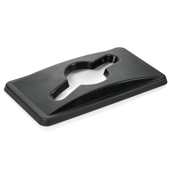 WAS Deckel für Abfallbehälter 9237650, schwarz, offen, Polypropylen, 9237654