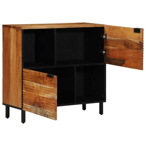 vidaXL Sideboard 80x33x75 cm Massivholz Akazie, 4017783