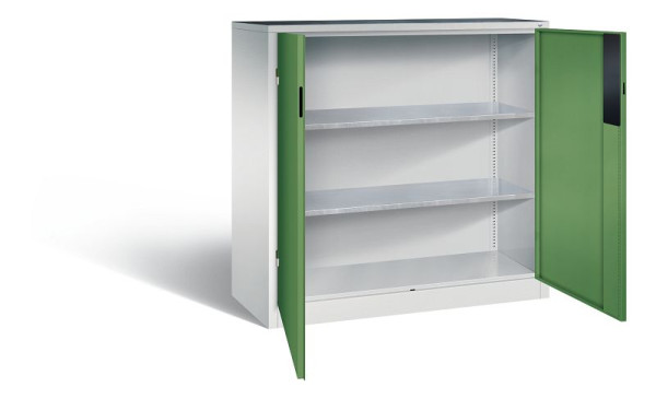 C+P Werkzeugschrank Acurado, H1200xB1200xT500mm, Farbe: Lichtgrau / Resedagrün, Muldengriff, 8531-052 S10187