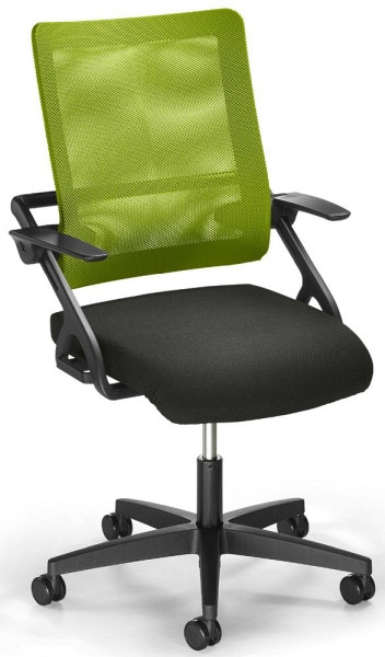 Deskin Bürostuhl SITNESS 60-3D NET mit Armlehnen, Grün/Schwarz, 600 x 800 x 600 mm, 284499