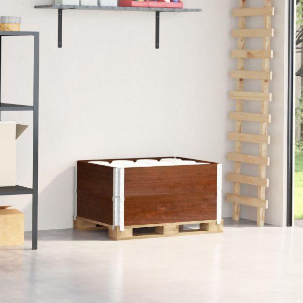 vidaXL Paletten-Aufsatzrahmen 2 Stück Braun 80x60 cm Massivholz Kiefer, 4010271