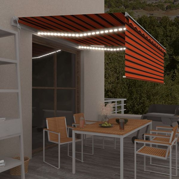 vidaXL Markise Automatisch mit Rollo LED Windsensor 4,5x3m, 3069335
