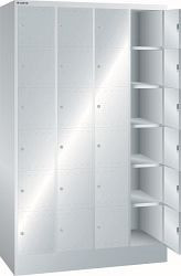 LISTA Fächerschrank (BxTxH) 1200x500x1995mm 4x6 Fächer Farbe: Lichtgrau, Zylinderschloss, 11.523.020