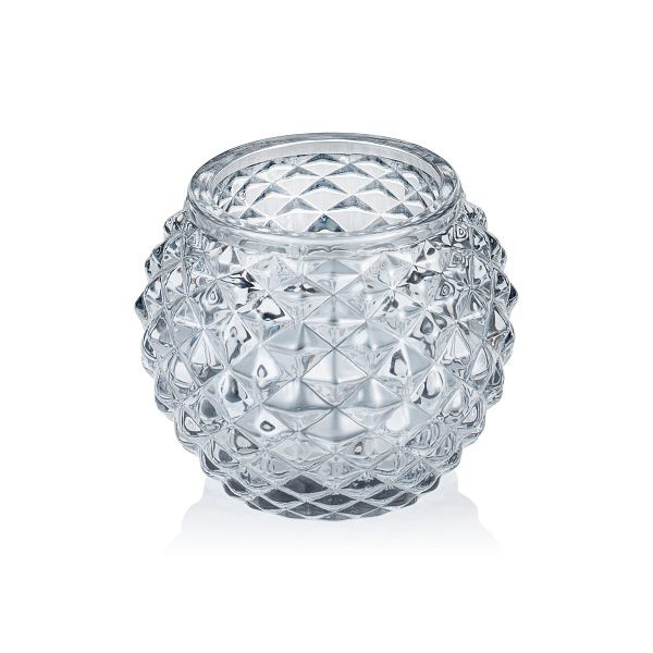 WAS Teelichtglas Ball Smoke Grey YUYU, Ø 7,5 cm, Höhe 6 cm, Glas, 4116107