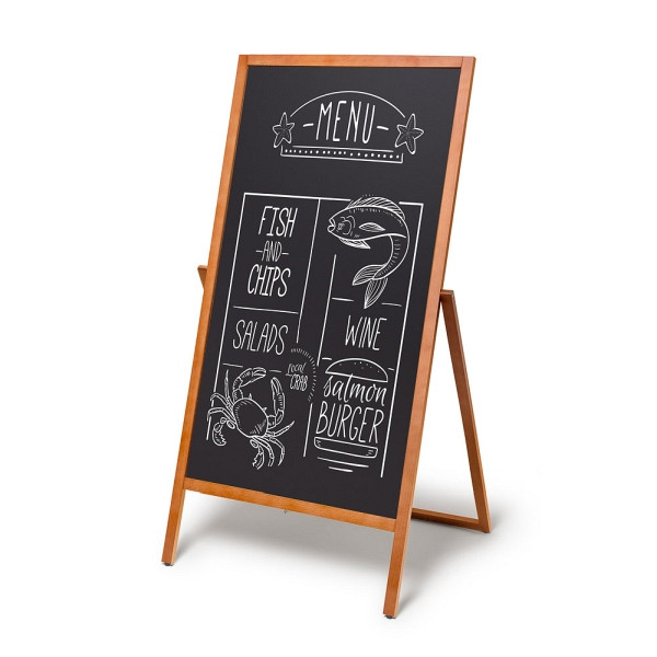 Showdown Displays Holz Kundenstopper Flip 68x140 cm Hellbraun, ZPCHFLB68x140