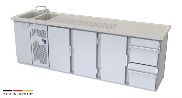 hefa Theke Novis 28V/2L-TTTZ, Abmaße: 950 x 2.800 x 650/700 mm, Novis 28V/2L-TTTZ