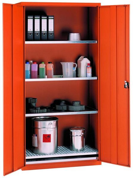 KLW Umweltschrank, 2000 x 1000 x 490 mm, Flügeltüren und 4 Wannenböden, dicht verlötet, 7FN-NH2000TD-U204XRB