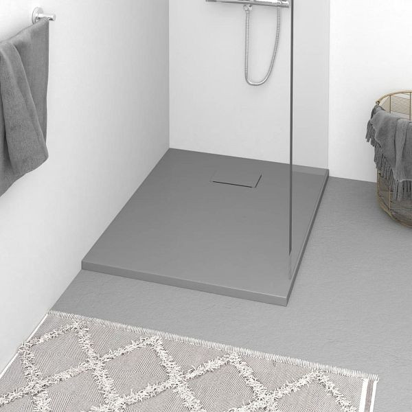 vidaXL Duschwanne SMC Grau 90x70 cm, 148931, 8720286191446
