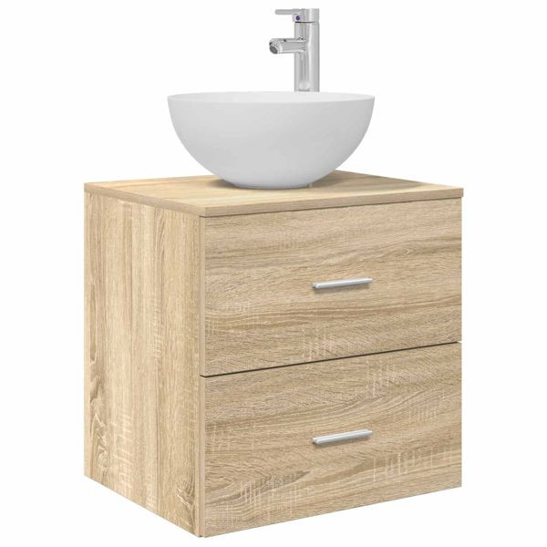 vidaXL Wandmontierte Waschtisch Sonoma-Eiche 49,5 x 41 x 64,5 cm, 890264