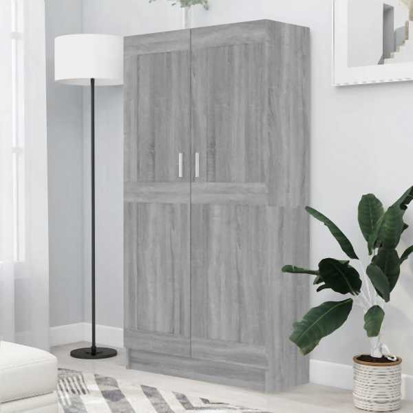 vidaXL Bücherschrank Grau Sonoma 82,5x30,5x150 cm Holzwerkstoff, 815613