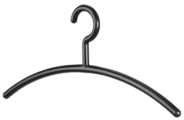 Deskin Kleiderbügel Kunststoff, schwarz, B 450 mm, VE: 10 Stück, 275526