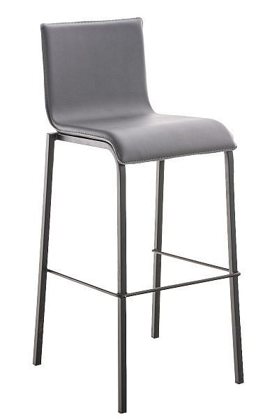 CLP Barhocker Avola Leder Flach B78, grau, 101561408