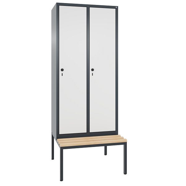 C+P Spind Evolo, 2 Abteile, H2090xB810xT815 mm, Anthrazit/MDF Weiß, 48050-22 S10625