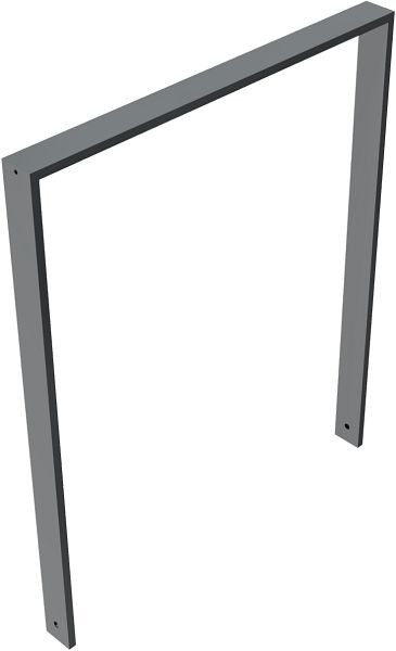 Schake Anlehnbügel aus Stahlrohr Rechteckrohr, 80 x 20 mm, ohne Querholm, Gesamtbreite: 1000 mm, feuerverzinkt und beschichtet DB 703, 458_100B