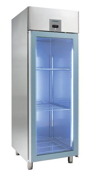 ALPENINOX Umluft-Gewerbekühlschrank KU 702-G-Z Comfort, für GN 2/1, zentralgekühlt, Umluftkühlung, 402729656