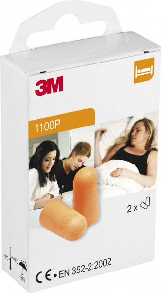 3M Gehörschutzstöpsel 1100P, snr = 37 db, VE: 24 Packung, 7000103772