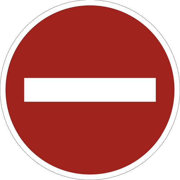 Moedel Piktogramm Durchgang verboten, Folie, Ø 100 mm, 52327