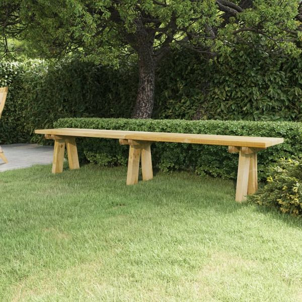 vidaXL Gartenbank 220 cm Massivholz Kiefer Imprägniert, 318175